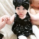 There’s miss Kennedy in her 𝓢𝓹𝓮𝓵𝓵𝓫𝓸𝓾𝓷𝓭 romper and top knot #witchyvibes #babiesofinstagram #topknot #babyrompers…